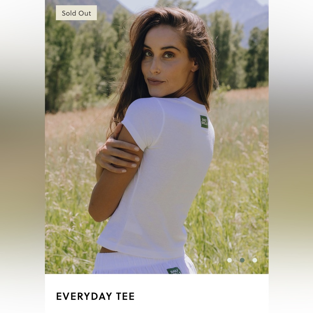 Daily Drills White Everyday Tee Size XS/S